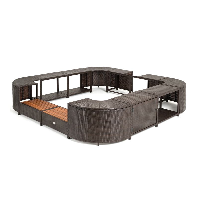 ENTOURAGE-ROTIN-MARRON-SPA-GONFLABLE-188X188CM