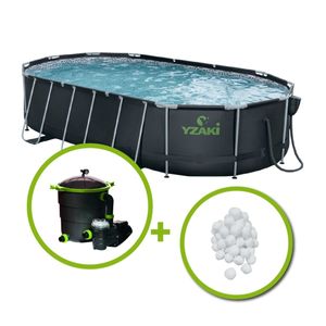 KIT PISCINE YZAKI 6,10mx3,66mx1,22m