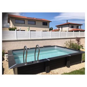 STRUCTURE PISCINE COMPOSITE ELYSEE 4.43 X 3.11M X1.20 AVEC ECLAIRAGE