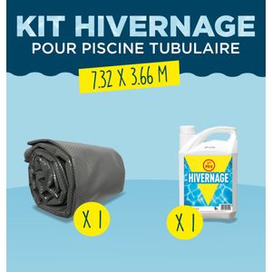 KIT HIVERNAGE PISCINE TUBULAIRE RECTANGULAIRE 7.32*3.66M