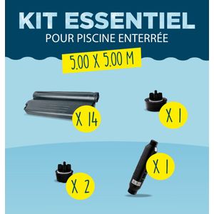 KIT HIVERNAGE PISCINE ENTERRE 5,00X5,00