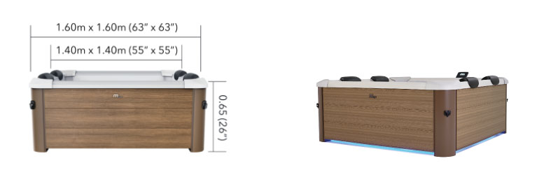 Dimensions spa Amber MSPA
